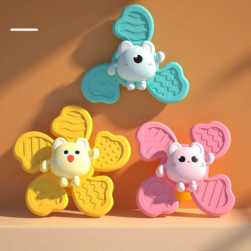 Baby Bath Animal Spinning Top Toy With Suction