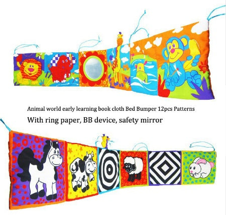 Baby Cloth Book Colorful Educational Bed Bumper Toy