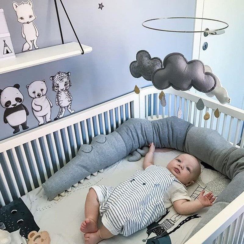 Cartoon Baby Crib Bumper Pillow And Bed Fence