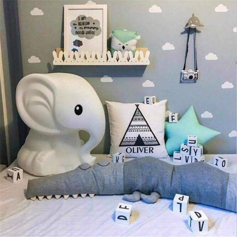 Cartoon Baby Crib Bumper Pillow And Bed Fence