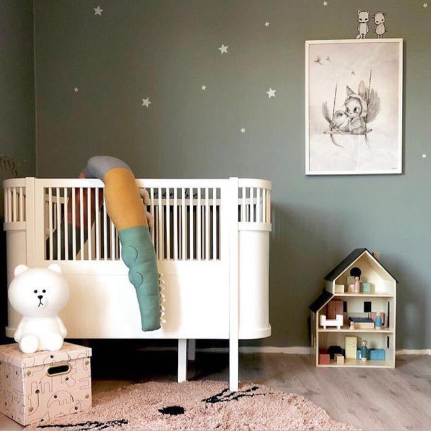 Cartoon Baby Crib Bumper Pillow And Bed Fence
