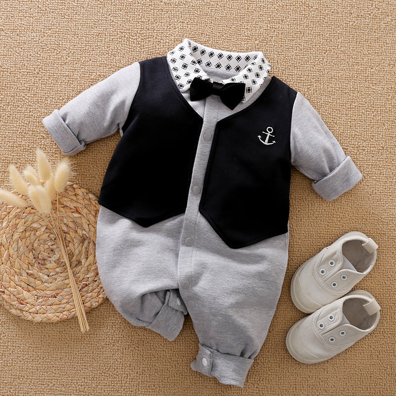 Gentleman Baby Long-Sleeve Romper
