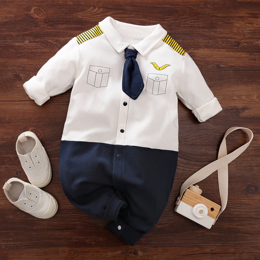 Gentleman Baby Long-Sleeve Romper