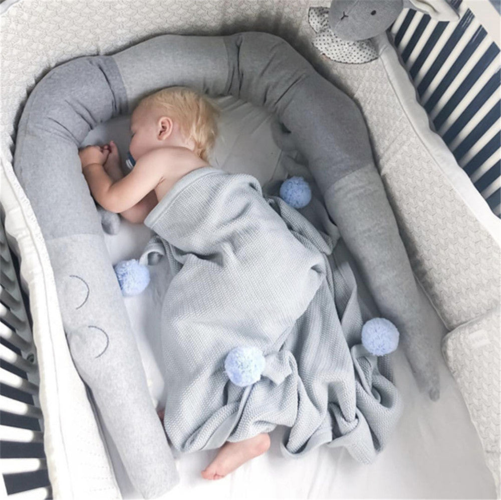 Cartoon Baby Crib Bumper Pillow And Bed Fence