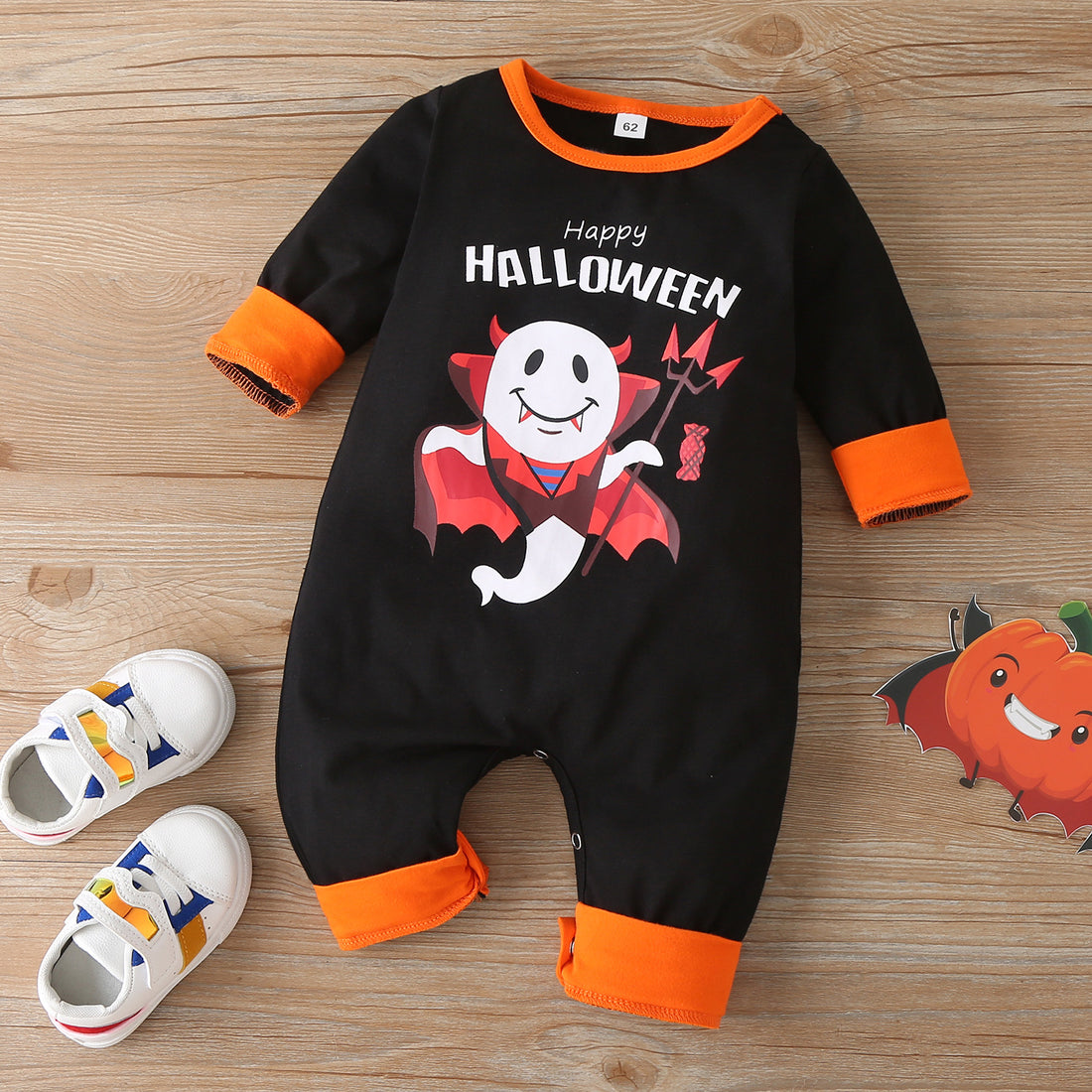 Baby Cotton Santa Patchwork Plaid Bodysuit