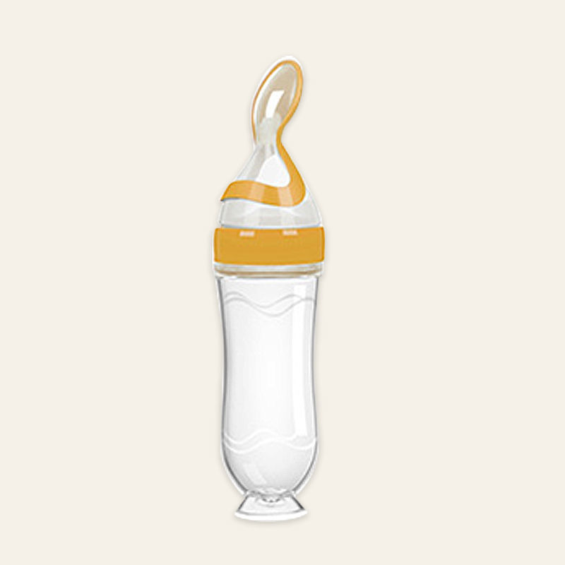Baby Silicone Rice Paste Feeding Spoon Bottle