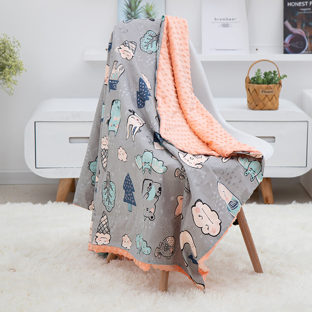 Cotton Bean Baby Cartoon Blanket Quilt