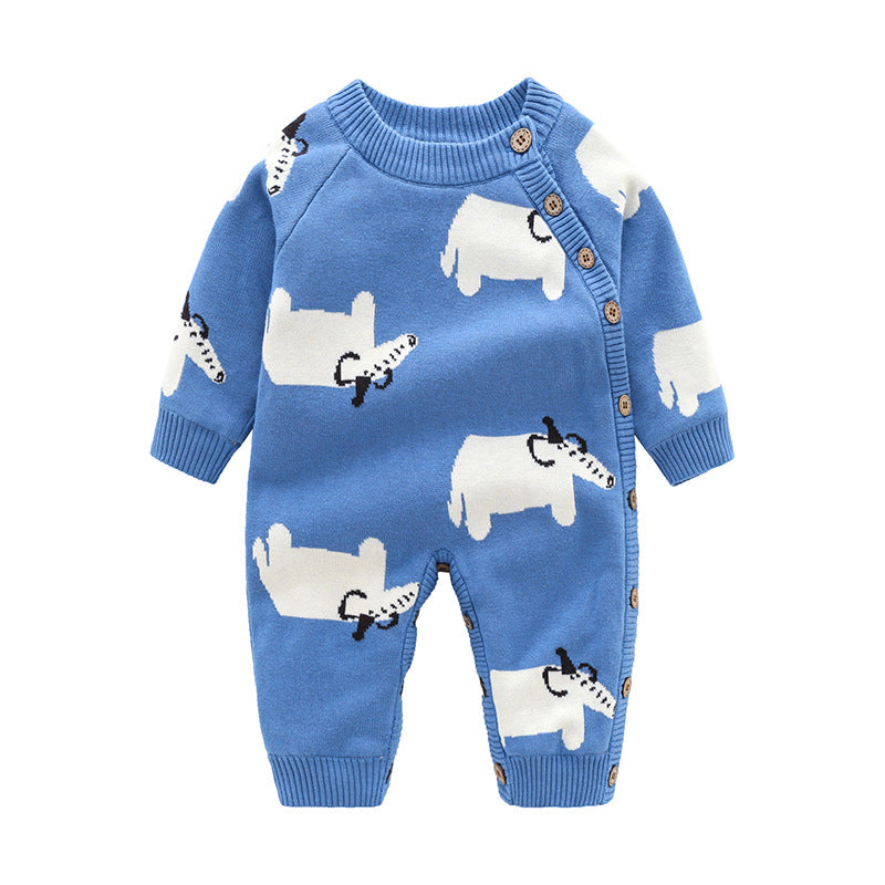 Newborn Baby Crawling Thickened Harness Outfit