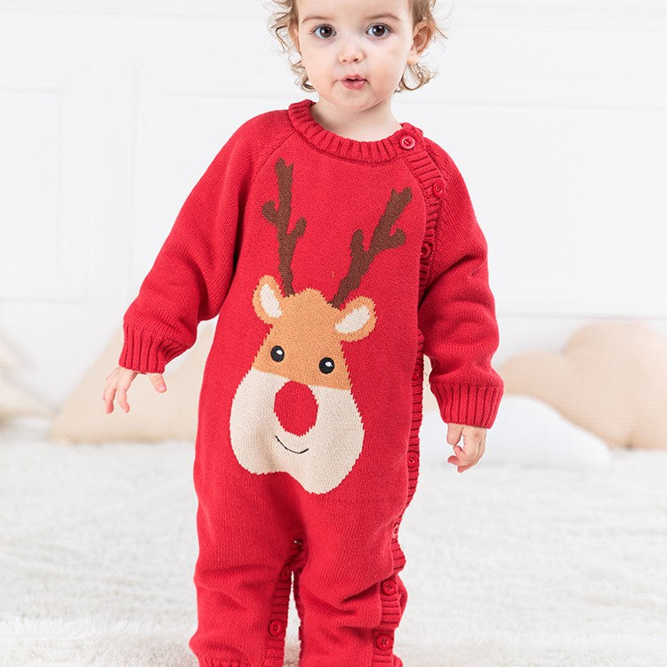 Newborn Baby Crawling Thickened Harness Outfit