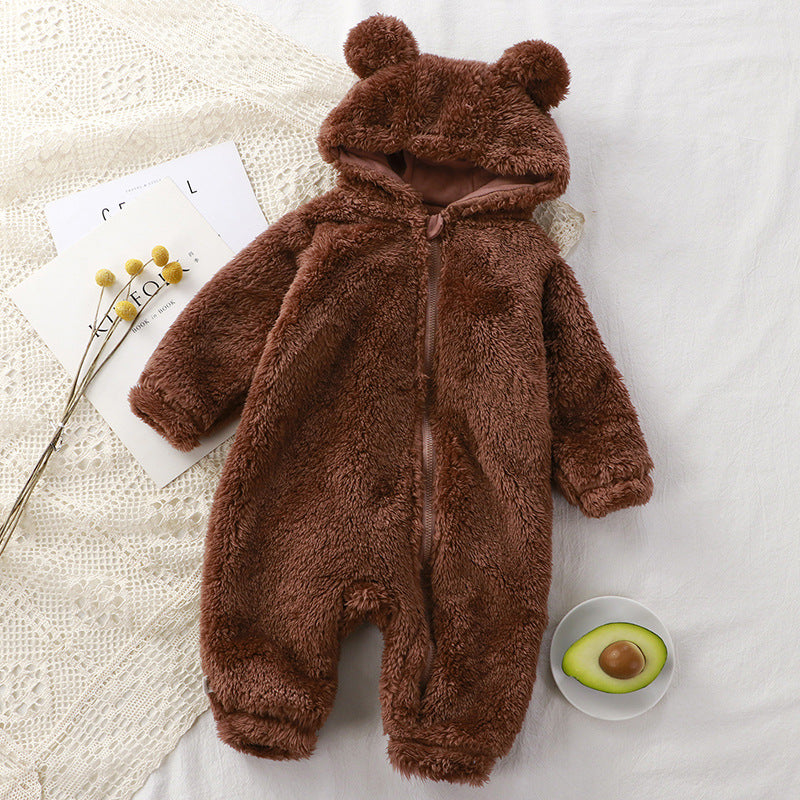 Baby Winter Plush One-Piece Warm Romper