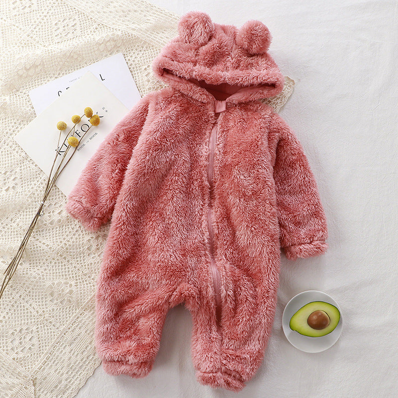 Baby Winter Plush One-Piece Warm Romper