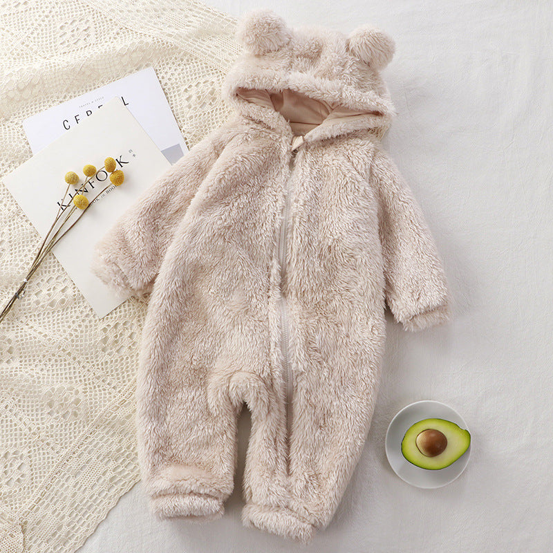 Baby Winter Plush One-Piece Warm Romper