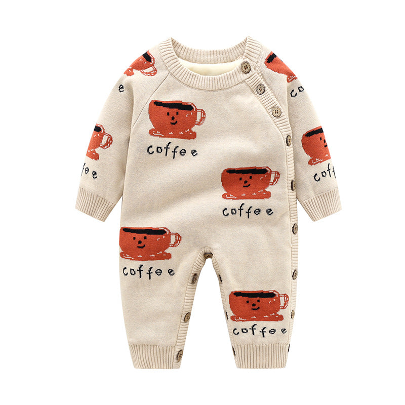 Newborn Baby Crawling Thickened Harness Outfit