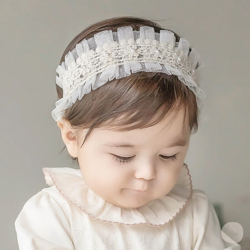 Baby Girls Bow Knot Lace Floral Headband