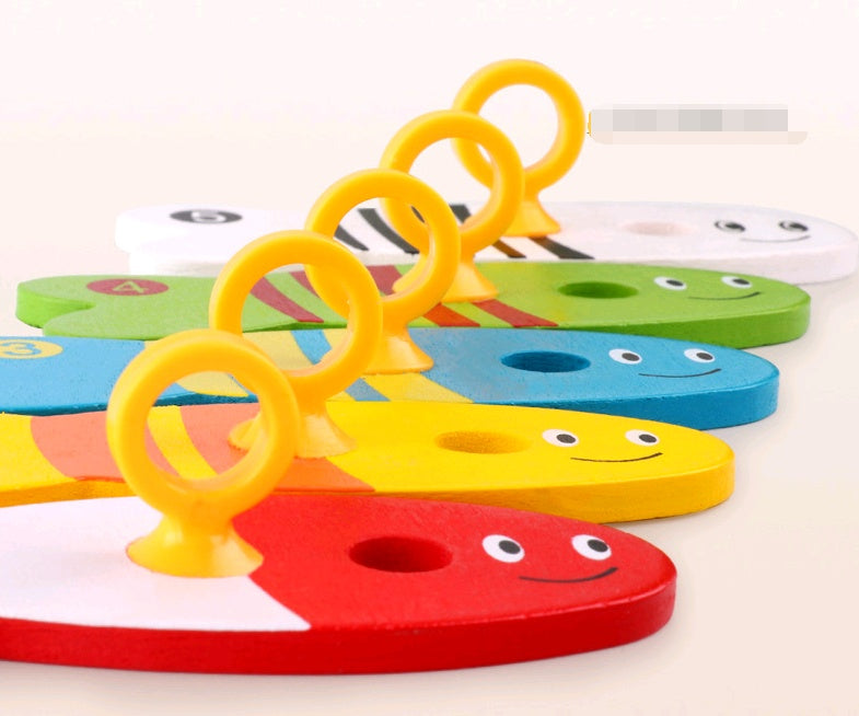 Wooden Educational Fishing Water Ring Toy For Children