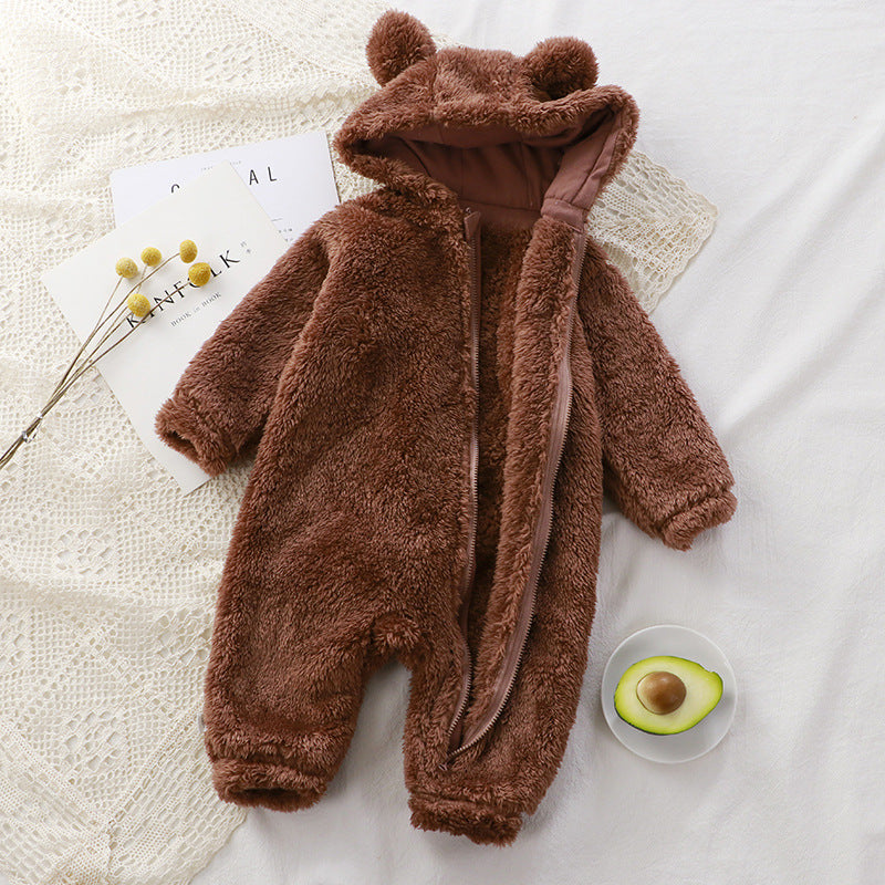 Baby Winter Plush One-Piece Warm Romper
