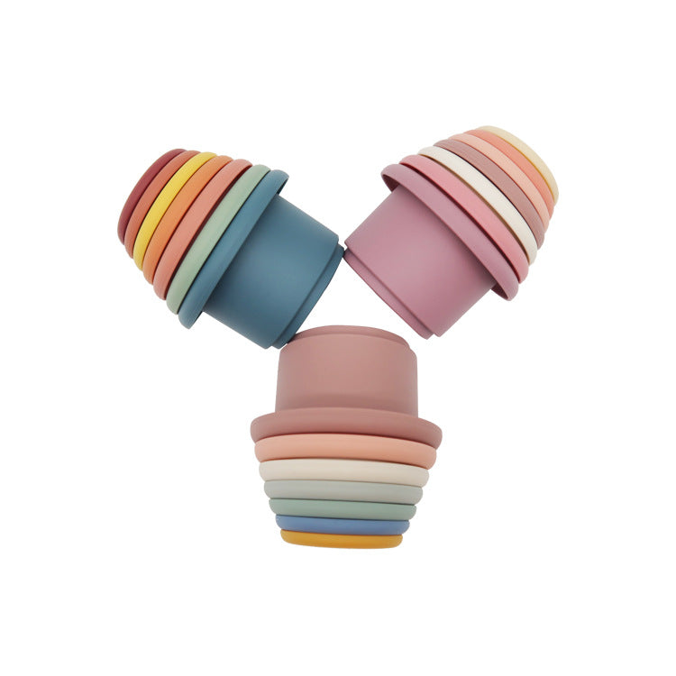 Explosive Baby Stacking Cups Silicone Educational Toys