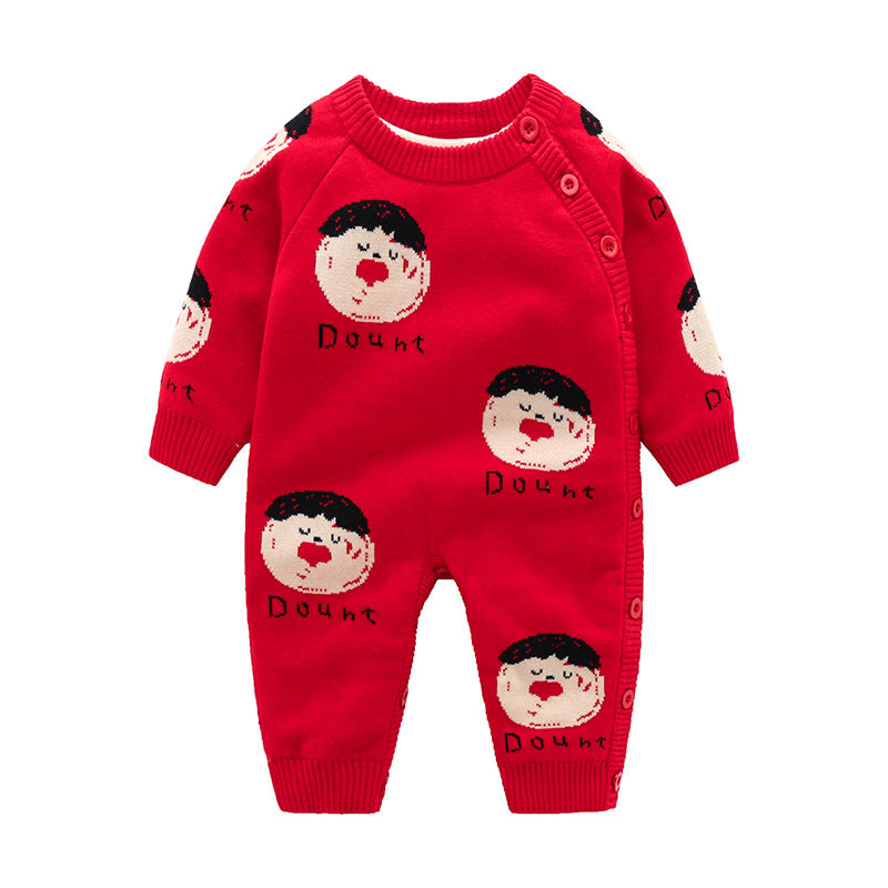 Newborn Baby Crawling Thickened Harness Outfit