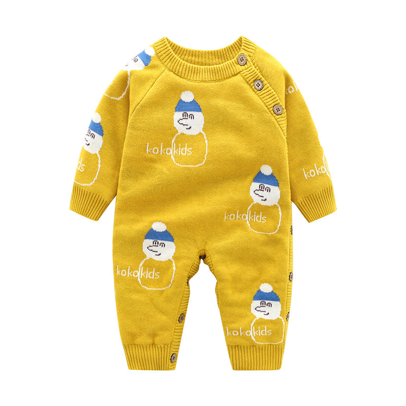 Newborn Baby Crawling Thickened Harness Outfit