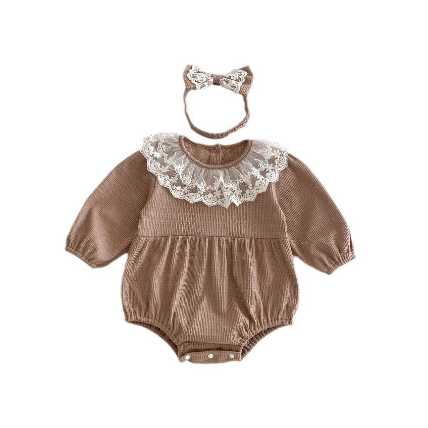 Baby Princess Long-Sleeve Romper Dress