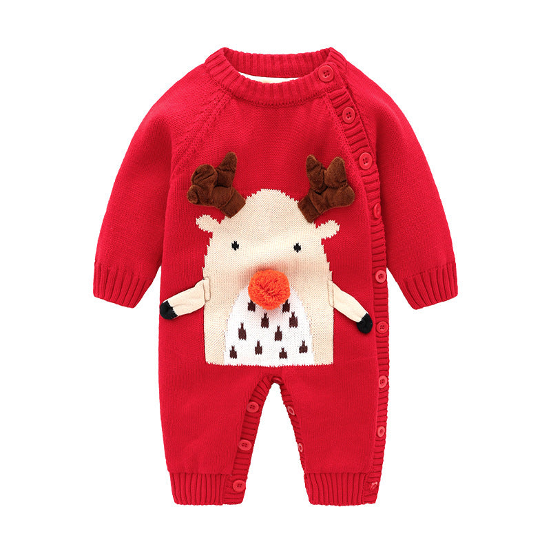 Newborn Baby Crawling Thickened Harness Outfit