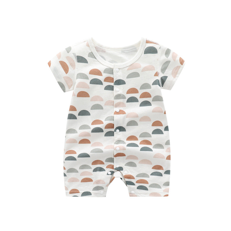 Bamboo Fiber Baby Clothes Summer Short Sleeve