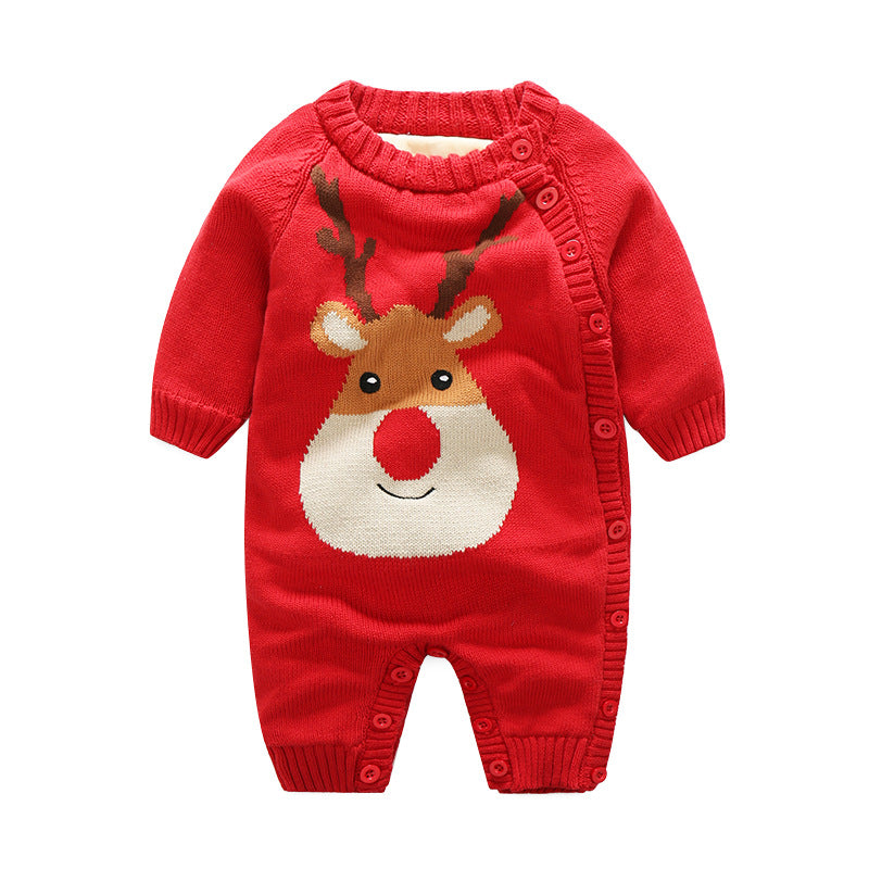 Newborn Baby Crawling Thickened Harness Outfit