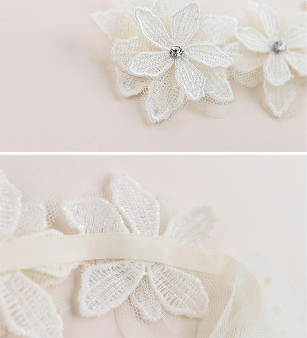 Baby Girls Bow Knot Lace Floral Headband