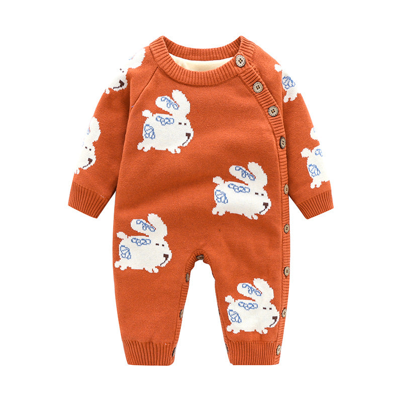 Newborn Baby Crawling Thickened Harness Outfit