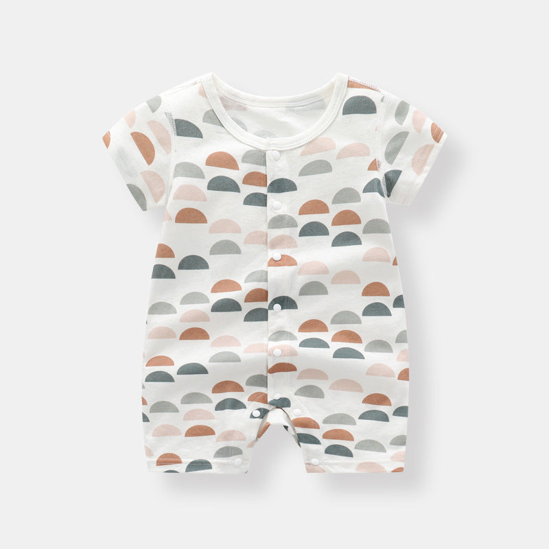 Bamboo Fiber Baby Clothes Summer Short Sleeve