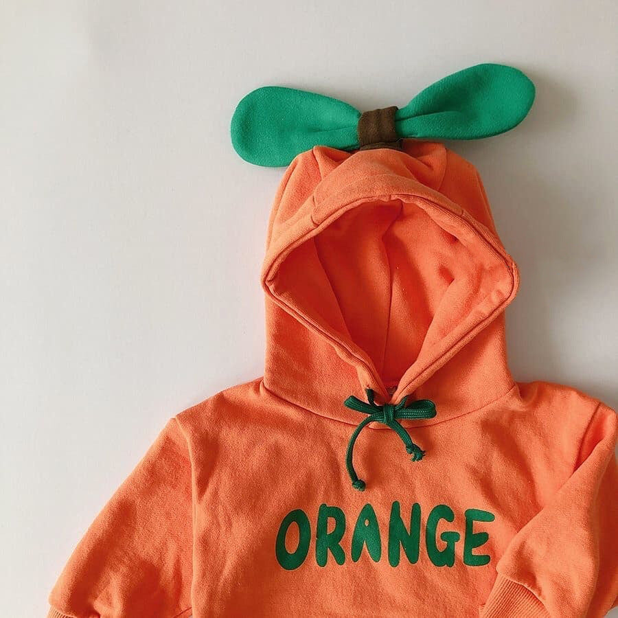 Velvet Thickened Hooded Baby Bag Fart Clothes Baby Fruit Romper Jumpsuit