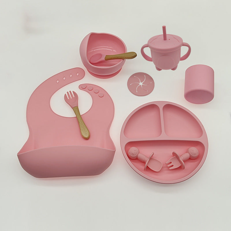 Baby Silicone Feeding Tableware For Complementary Food