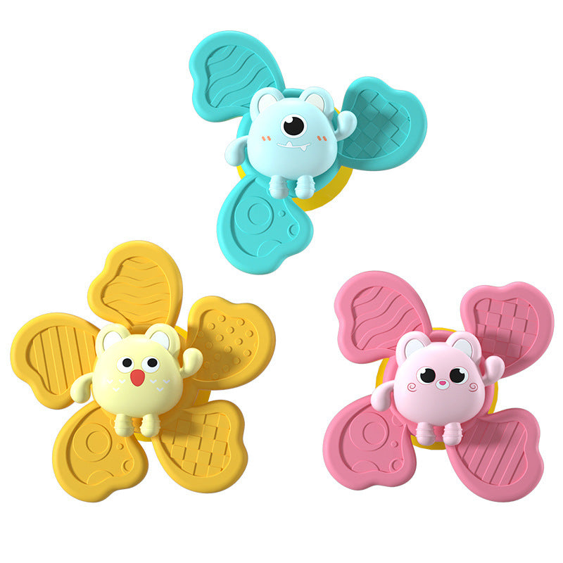 Baby Bath Animal Spinning Top Toy With Suction
