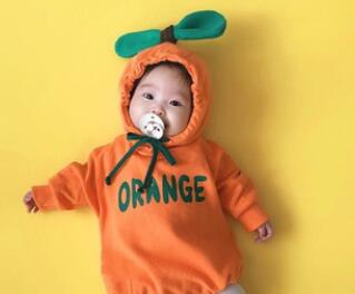 Velvet Thickened Hooded Baby Bag Fart Clothes Baby Fruit Romper Jumpsuit