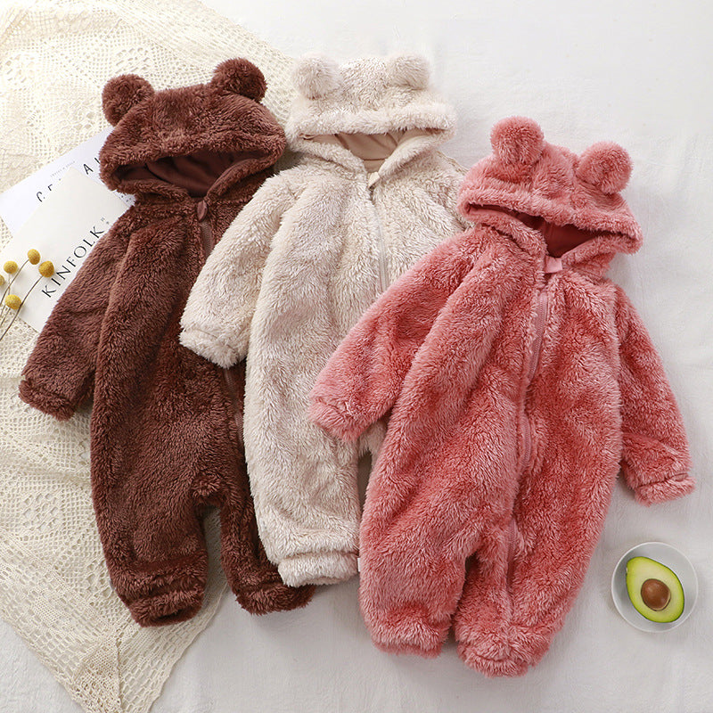 Baby Winter Plush One-Piece Warm Romper