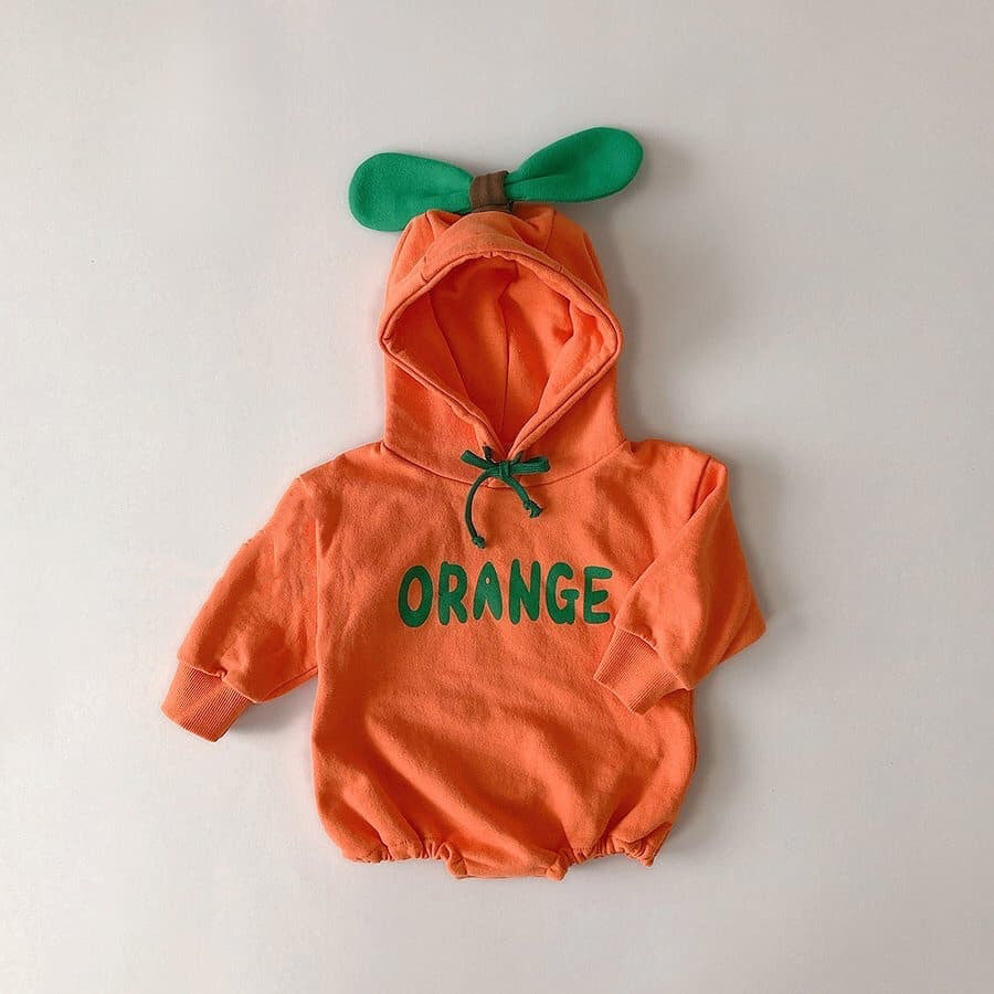 Velvet Thickened Hooded Baby Bag Fart Clothes Baby Fruit Romper Jumpsuit