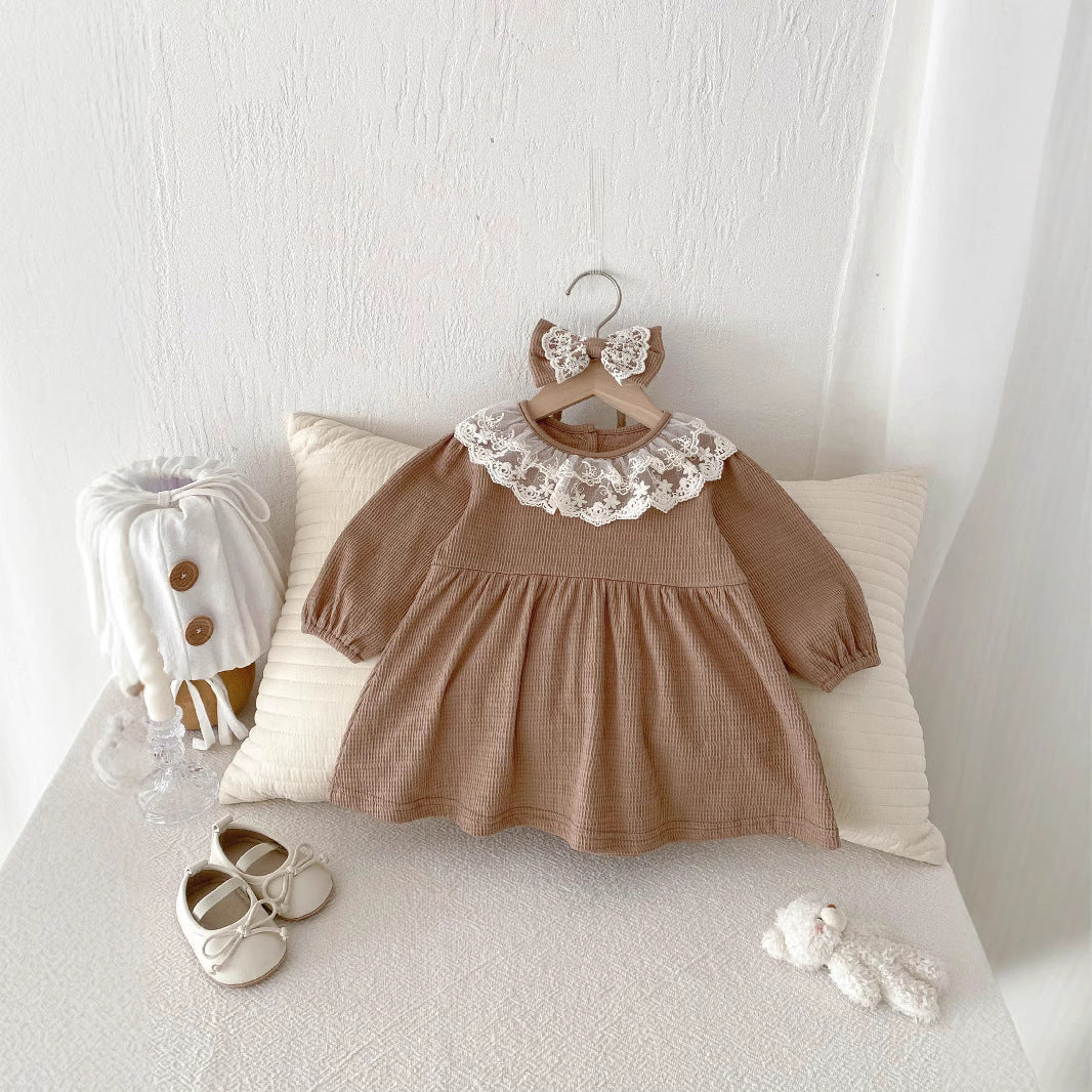 Baby Princess Long-Sleeve Romper Dress