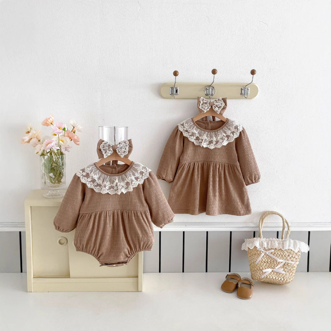 Baby Princess Long-Sleeve Romper Dress