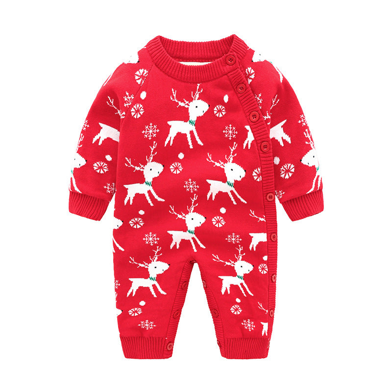 Newborn Baby Crawling Thickened Harness Outfit