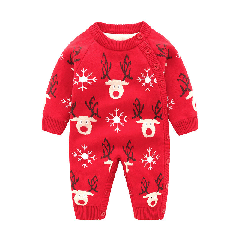 Newborn Baby Crawling Thickened Harness Outfit