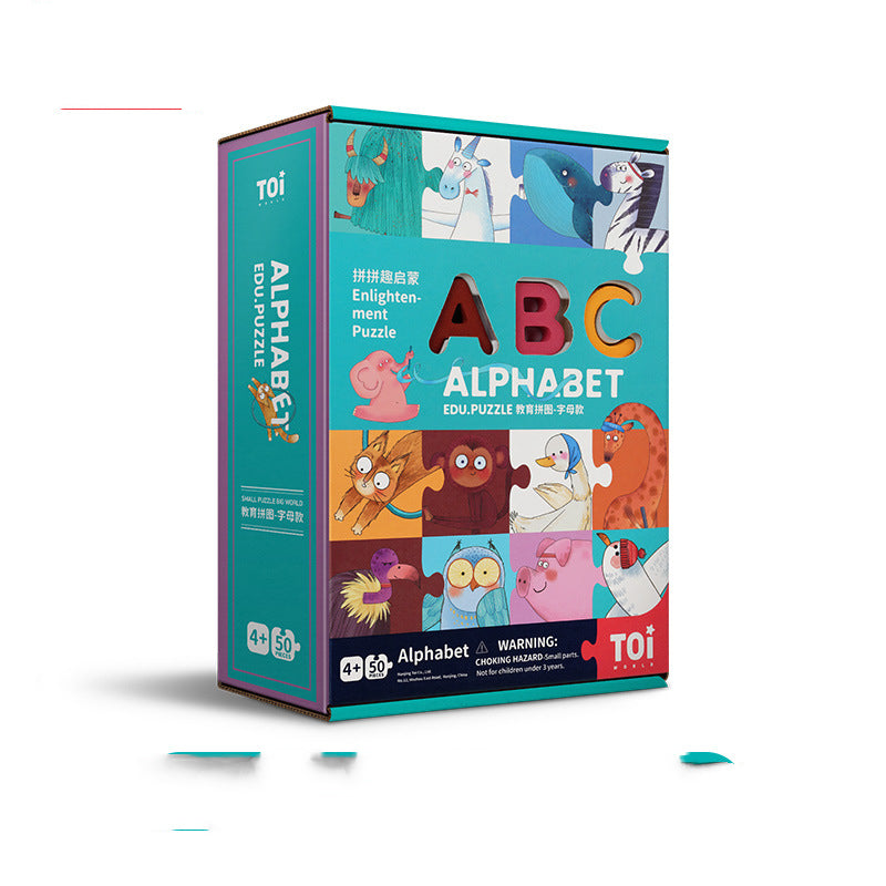 Wooden Numbers And Letters Educational Puzzle For Kids