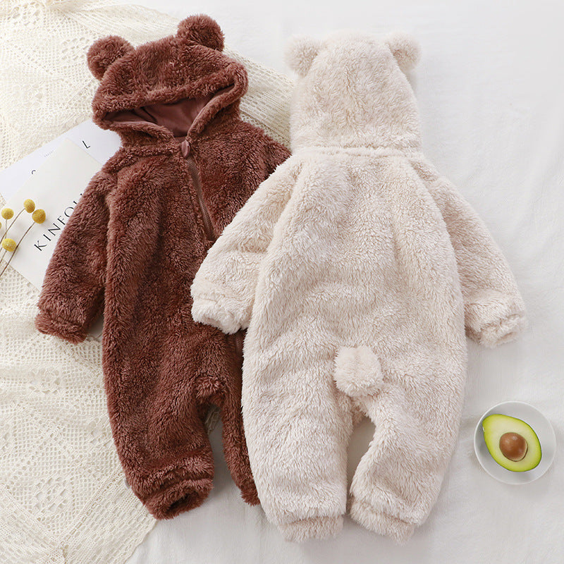 Baby Winter Plush One-Piece Warm Romper