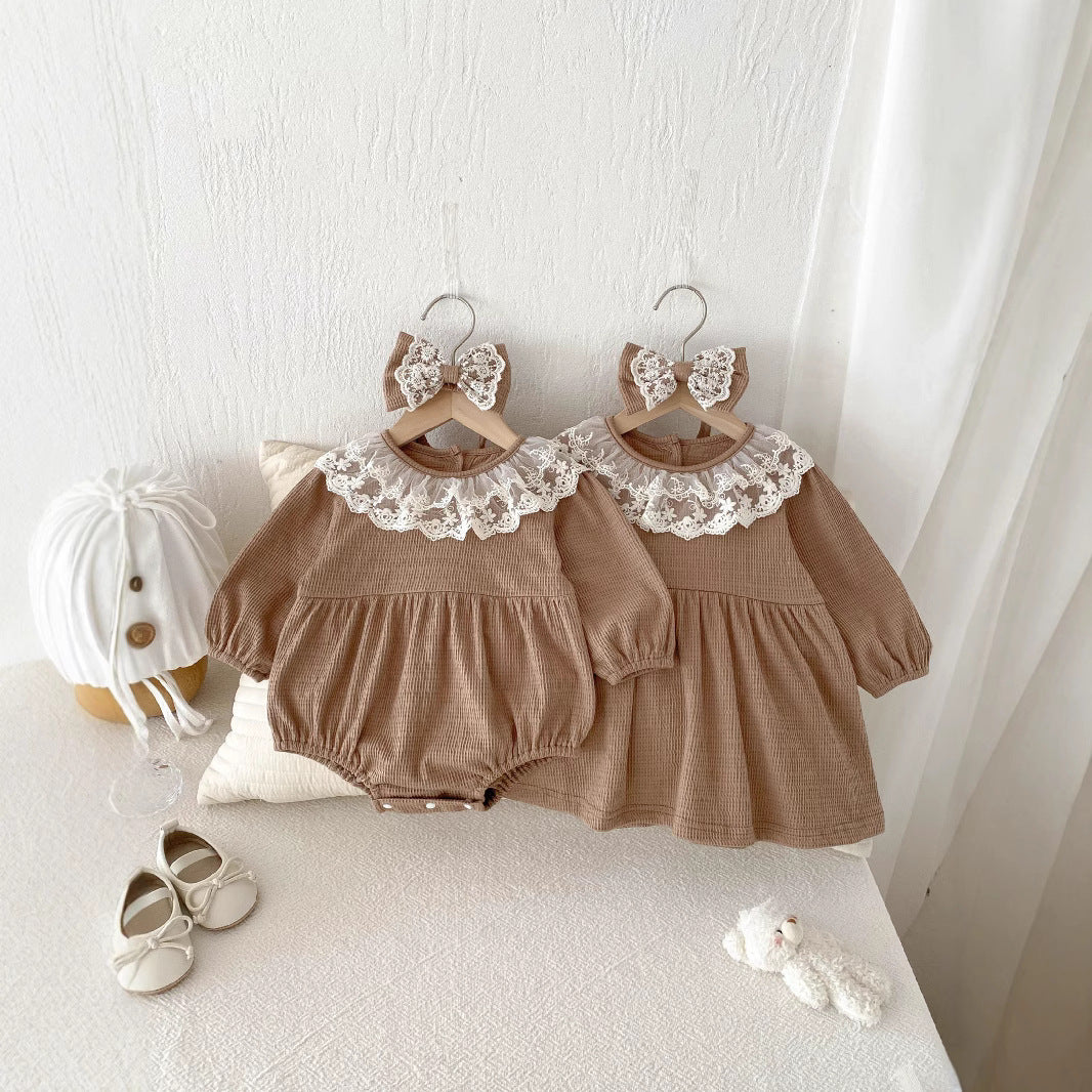 Baby Princess Long-Sleeve Romper Dress