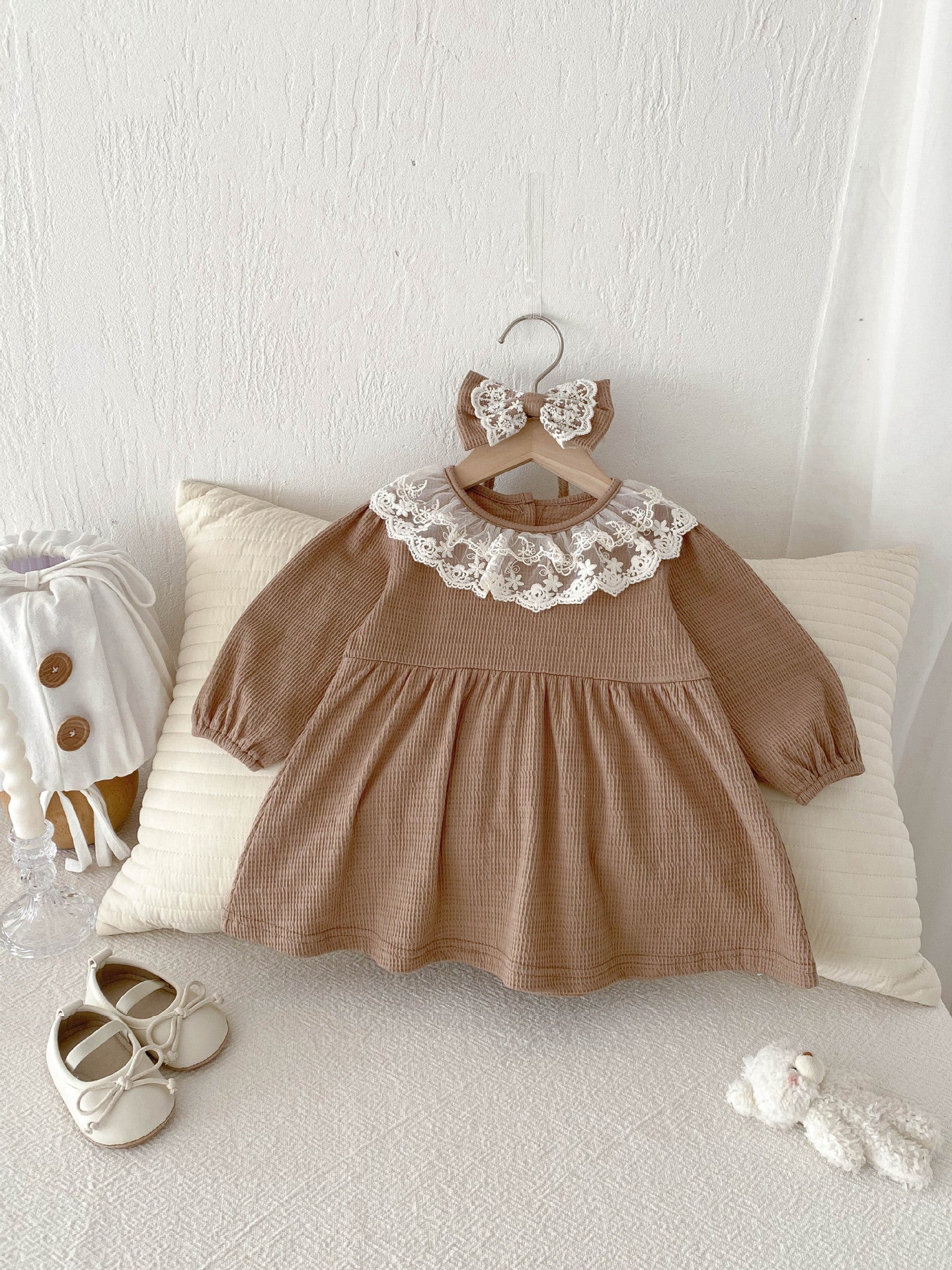 Baby Princess Long-Sleeve Romper Dress